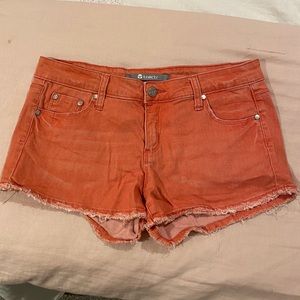 Tractr fray hem jean shorts